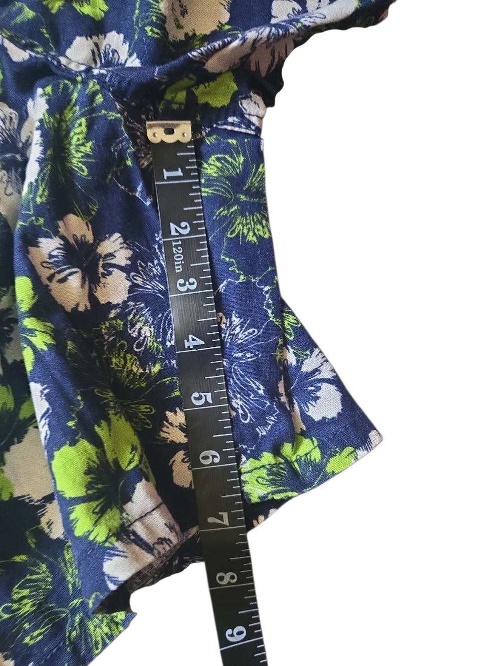 MASSINI Tropical Floral Linen Shorts - Small